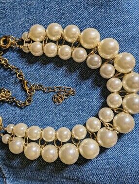Double Gumball Faux Pearl Necklace